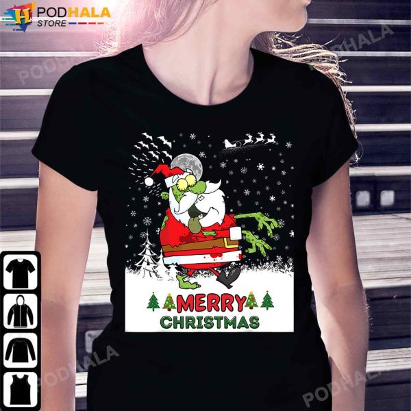 Best Christmas Gifts For Dad, Merry Christmas Dear Santa Zombie T-Shirt