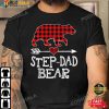 Best Christmas Gifts For Dad, Step Dad Bear Red Plaid T-Shirt