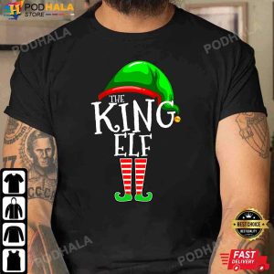 Best Christmas Gifts For Dad, The King Elf Family Matching Group T-Shirt