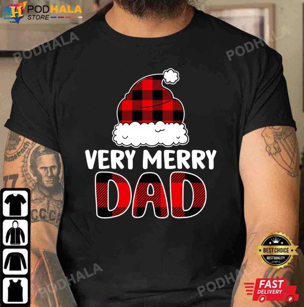 Best Christmas Gifts For Dad, Very Merry Dad Xmas Buffalo T-Shirt