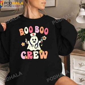 Boo Boo Crew Ghost Halloween Costume Sweatshirt Halloween Gifts for Nurse