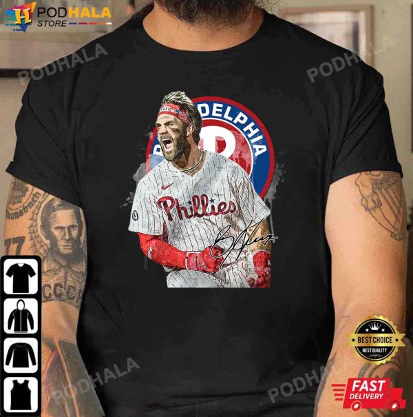 Bryce Harper Shirt, Philadelphia Phillis Baseball Trending T-Shirt