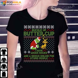 Buckle Up Buttercup Grinch Christmas TShirt Xmas Gifts