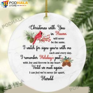 Christmas In Heaven Ornament, Cardinal Memorial Ornaments Christmas Tree