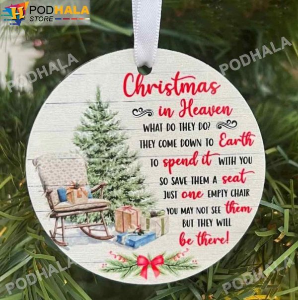 Christmas In Heaven Ornament, Memorial Ornaments Christmas Tree Decor