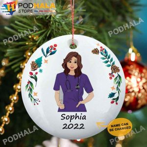 Custom Christmas Ornaments, Nurse 2022 Personalized Ornaments