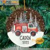 Custom Christmas Ornaments, Personalized Firetruck Ornaments