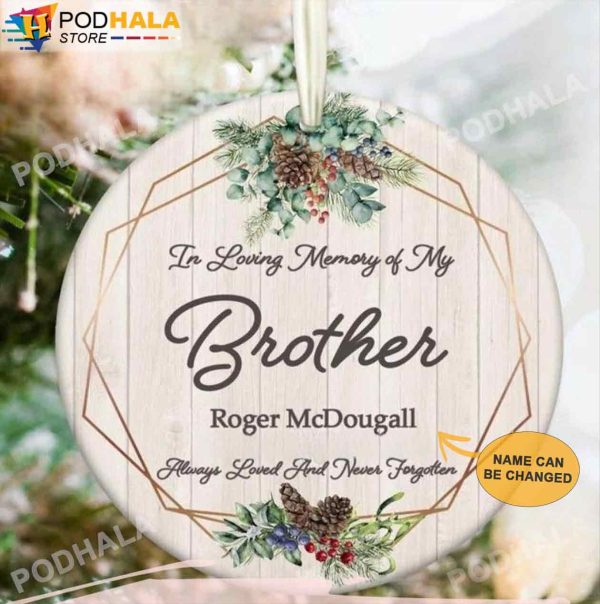 Custom Christmas Ornaments, Personalized Memory With Brother