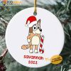Custom Christmas Ornaments, Personalized Name Bluey 2022 Tree Xmas