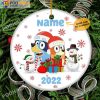 Custom Christmas Ornaments, Personalized Name Bluey Family 2022 Xmas