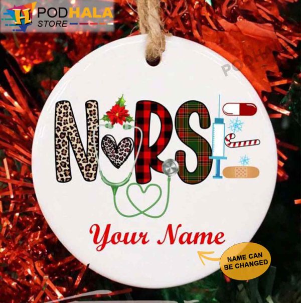 Custom Christmas Ornaments, Personalized Nurse Ornaments Xmas Gifts