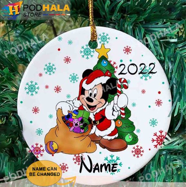 Custom Christmas Ornaments, Personalized name Mickey Mouse Ornaments