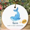 Custom Name Whale Christmas Ornament, Personalized Family Ornaments