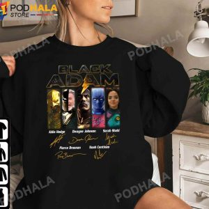 DC Comic Black Adam Characters Shirt For Fans Women Men Signatures