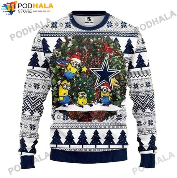Dallas Cowboys Sweater Minion Cute Xmas Gifts Ugly Christmas Sweater