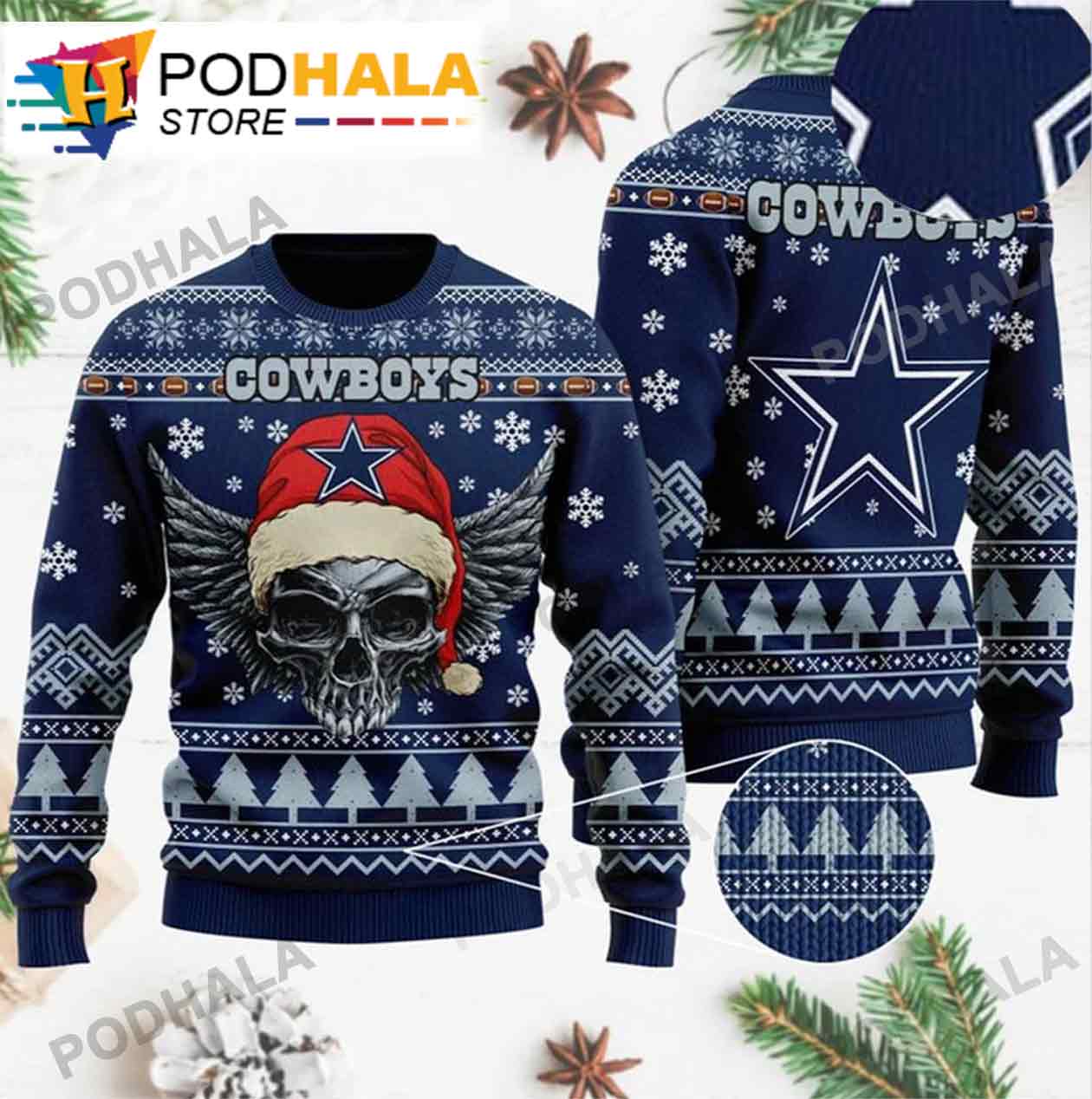 Men Dallas Cowboys Ugly Sweater Ho Ho Ho,Custom Ugly Chrismas Sweater -  Ingenious Gifts Your Whole Family