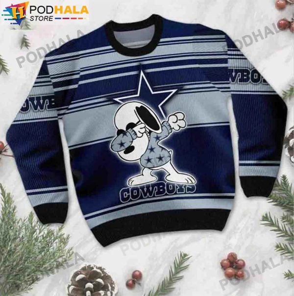 Dallas Cowboys Sweater Snoopy Lover Snoopy Dabbing Ugly Christmas Sweater