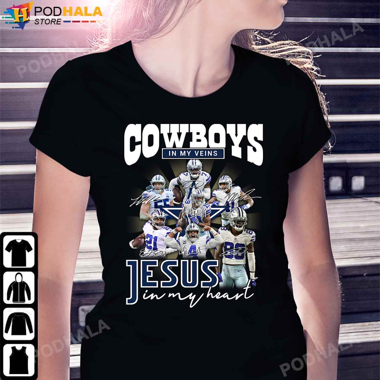 Dallas Cowboys Shirt, Cowboys In My Veins Jeus In My Heart