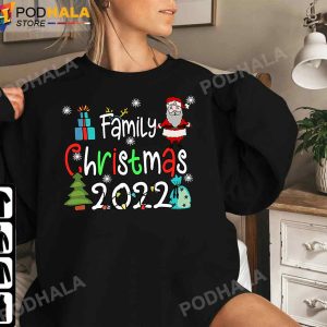 Family Christmas 2022 Matching Group Lights Xmas Men Women T-Shirt