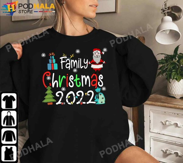 Family Christmas 2022 Matching Group Lights Xmas Men Women T-Shirt