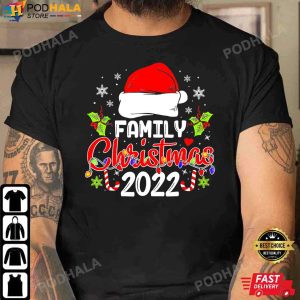 Family Christmas 2022 Matching Outfit Squad Santa Elf Funny TShirt