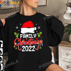 Family Christmas 2022 Matching Shirts Squad Santa Elf Funny Christmas T-Shirt