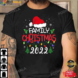 Family Christmas 2022 Matching Shirts Squad Santa Elf Funny TShirt