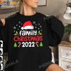 Family Christmas 2022 Matching Shirts Squad Santa Hat Elf Funny T-Shirt