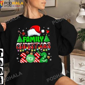 Family Christmas 2022 Matching Xmas Gifts Squad Santa Elf Funny Christmas T-Shirt