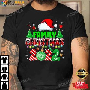 Family Christmas 2022 Matching Xmas Gifts Squad Santa Elf Funny Christmas TShirt