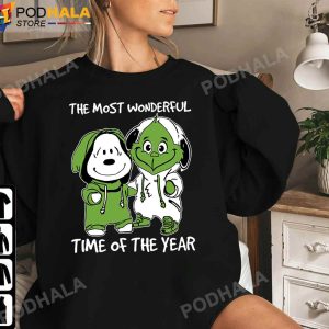 Friends Grinch And Snoopy Christmas Sweatshirt Funny Christmas Gifts