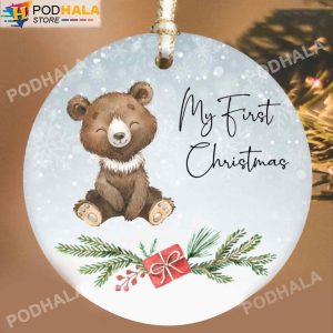 Funny Christmas Ornaments, Baby Bear First Christmas Decor Xmas Tree