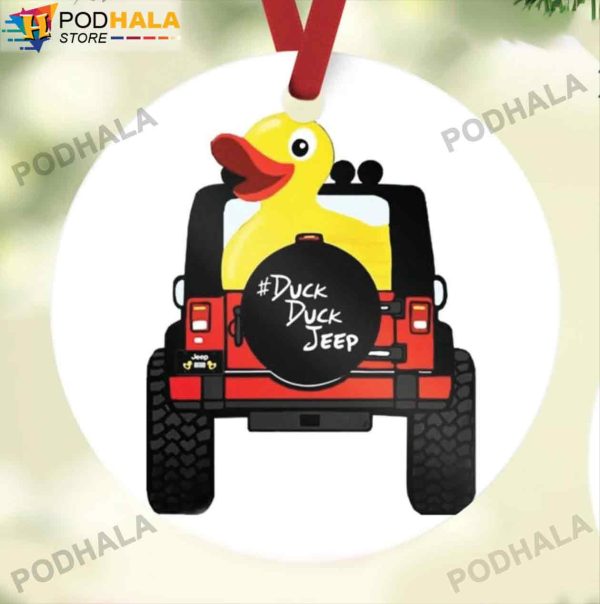 Funny Christmas Ornaments, Duck Jeep Ornament Tree Xmas Gifts Decor