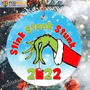 Funny Christmas Ornaments, Grinch Christmas Stink Stank Stunk Gas 2022