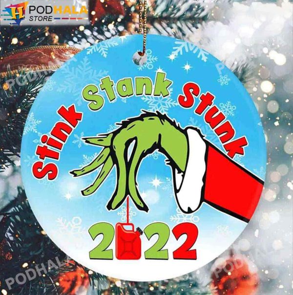 Funny Christmas Ornaments, Grinch Christmas Stink Stank Stunk Gas 2022
