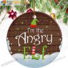 Funny Christmas Ornaments, Im The Angry Elf Christmas Tree Ornament