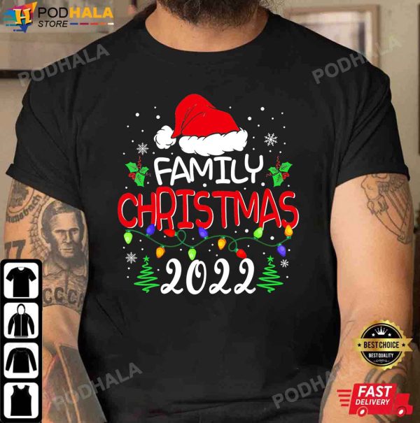 Funny Christmas T-Shirt, Family Christmas 2022 Santa Claus Xmas Gifts