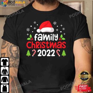 Funny Christmas T-Shirt, Family Christmas 2022 Santa Elf Xmas Gifts