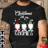 Funny Christmas T-Shirt, Gnome Family Christmas Plaid Xmas Gifts