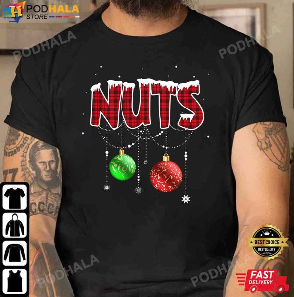 Funny Christmas T-Shirt, Nuts Matching Couple Chestnuts Xmas Gifts