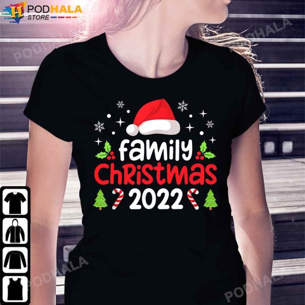 Funny Christmas T-Shirt, Family Christmas 2022 Santa Elf Xmas Gifts