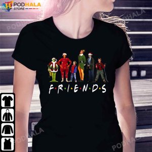 Funny Christmas TShirt Friends Santa Ralphie Clark Griswold Grinch Kevin McAllister