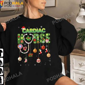 Funny Christmas Tee Cardiac Nurse Xmas Funny Christmas Gifts