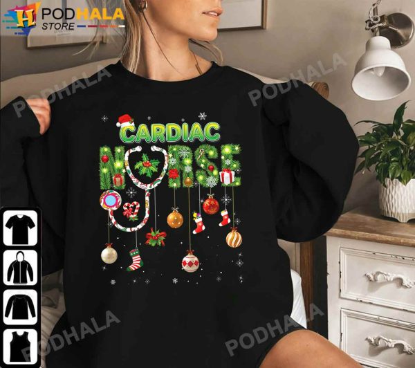 Funny Christmas T-Shirt, Cardiac Nurse Xmas Funny Christmas Gifts