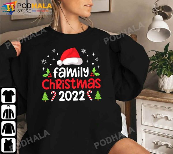 Funny Christmas T-Shirt, Family Christmas 2022 Santa Elf Xmas Gifts