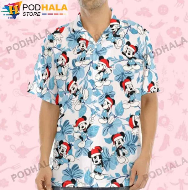 Funny Disney Mickey Santa Christmas, Mickey Mouse Hawaiian Shirt