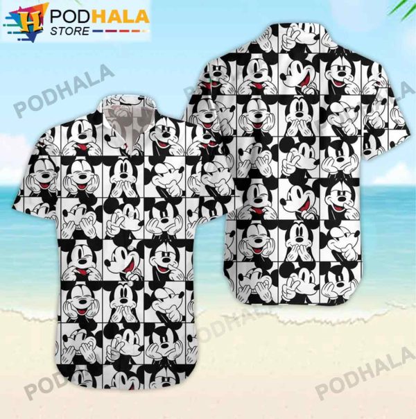 Funny Mickey Mouse Face Mickey Mouse Hawaiian Shirt 3D