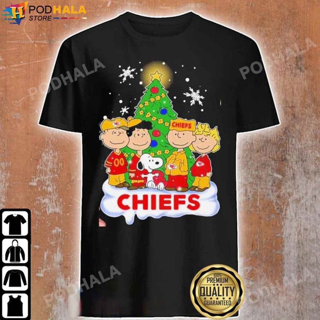 Funny Snoopy Christmas Tree Shirt The Peanuts Kansas City Chiefs