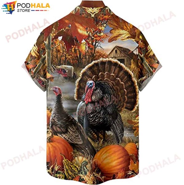 Funny Turkey Thanksgiving Hawaiian Shirt, Thanksgiving Gifts For Family