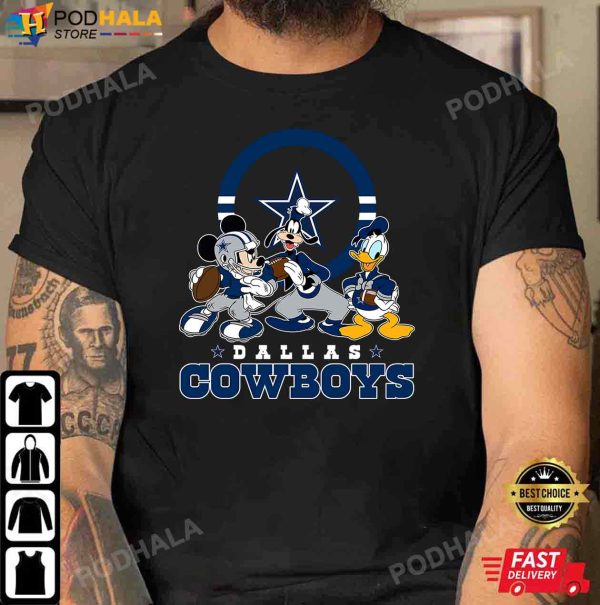 Goodfy Donald Duck And Mickey Mouse Dallas Cowboys Shirt